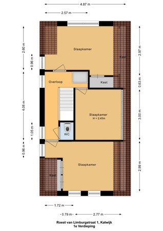 Floorplan - Roest van Limburgstraat 1, 2225 NM Katwijk